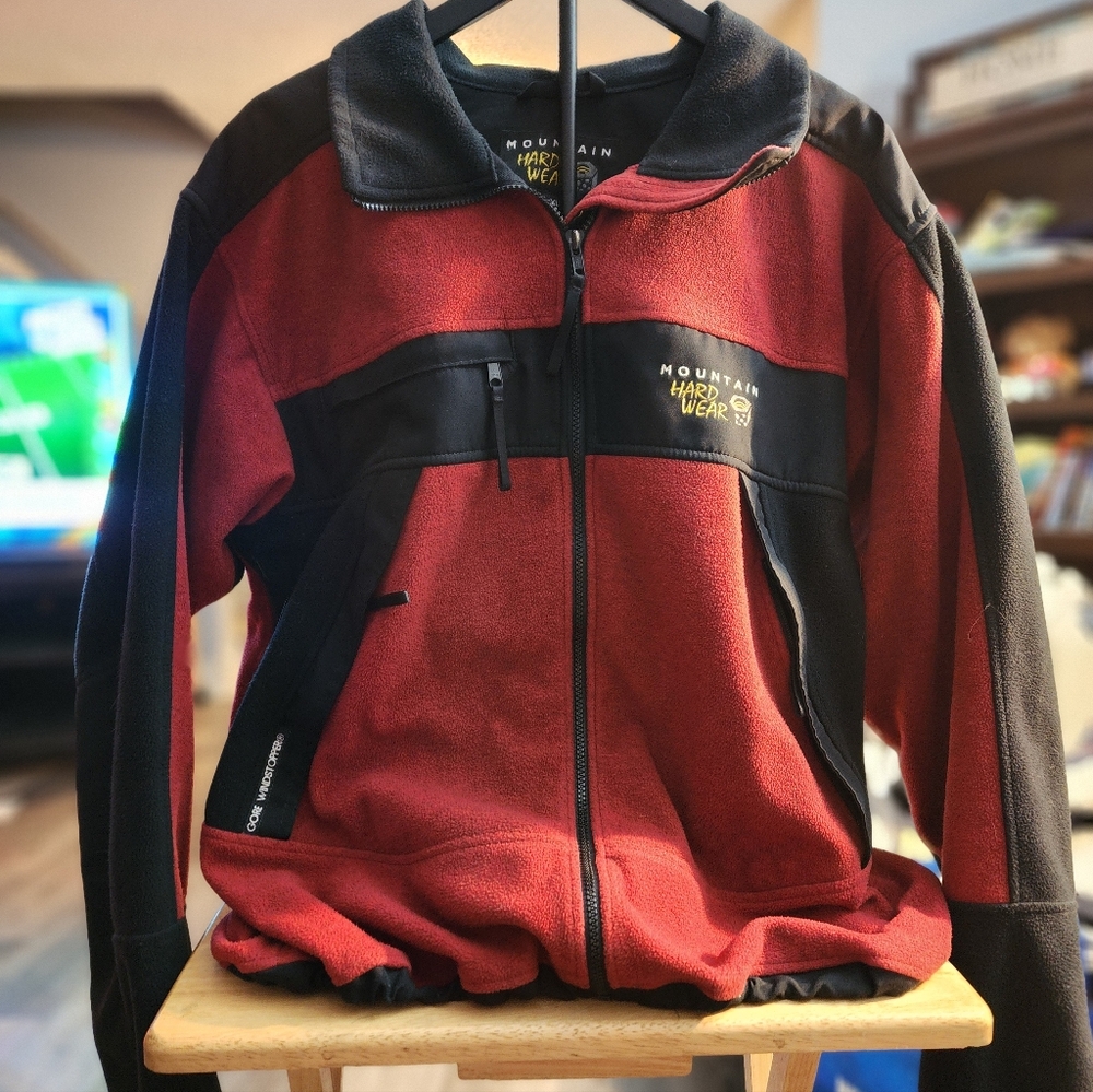 Mountain Hardwear Red and Black Fleece Jacket